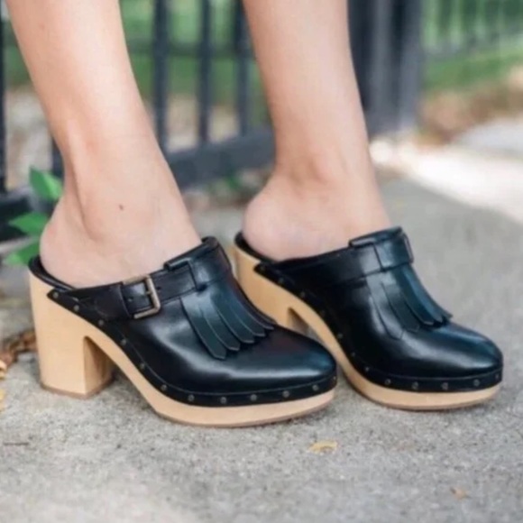 Madewell Shoes - MADEWELL Kiltie Fringe Clog Heel Size 5.5